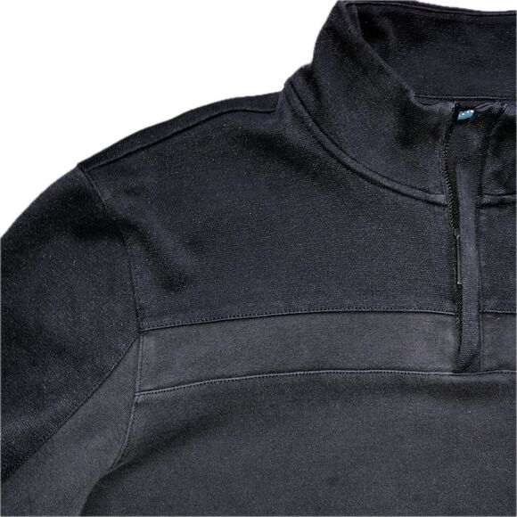Perry Ellis XL Black Quarter Zip Pullover, Minimalist Preppy Knit size XL - Picture 3 of 6